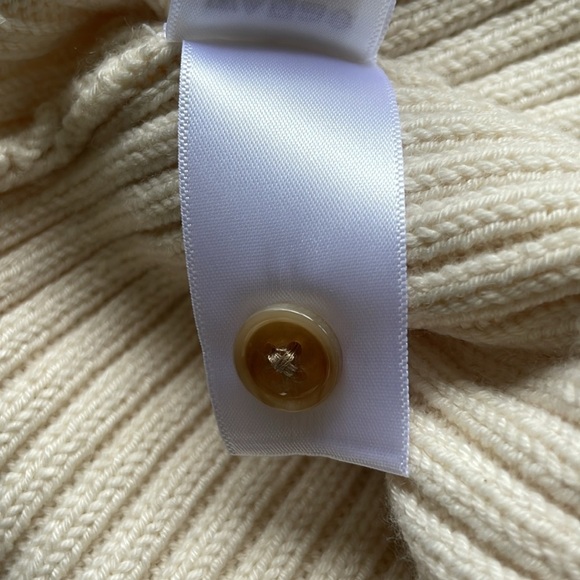 NWT Happily Grey Cream Ribbed Knit Button Accent Front Sweater Maxi Dress Ivory - Picture 9 of 14